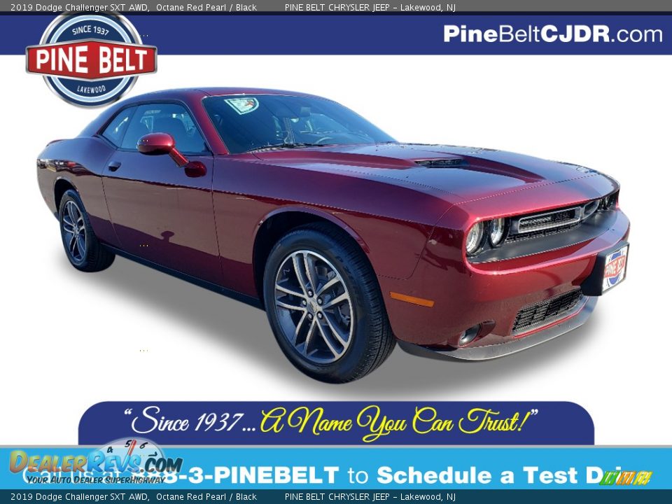 2019 Dodge Challenger SXT AWD Octane Red Pearl / Black Photo #1