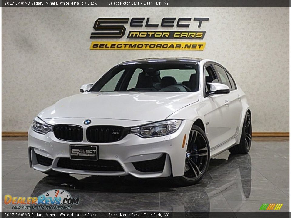 2017 BMW M3 Sedan Mineral White Metallic / Black Photo #1