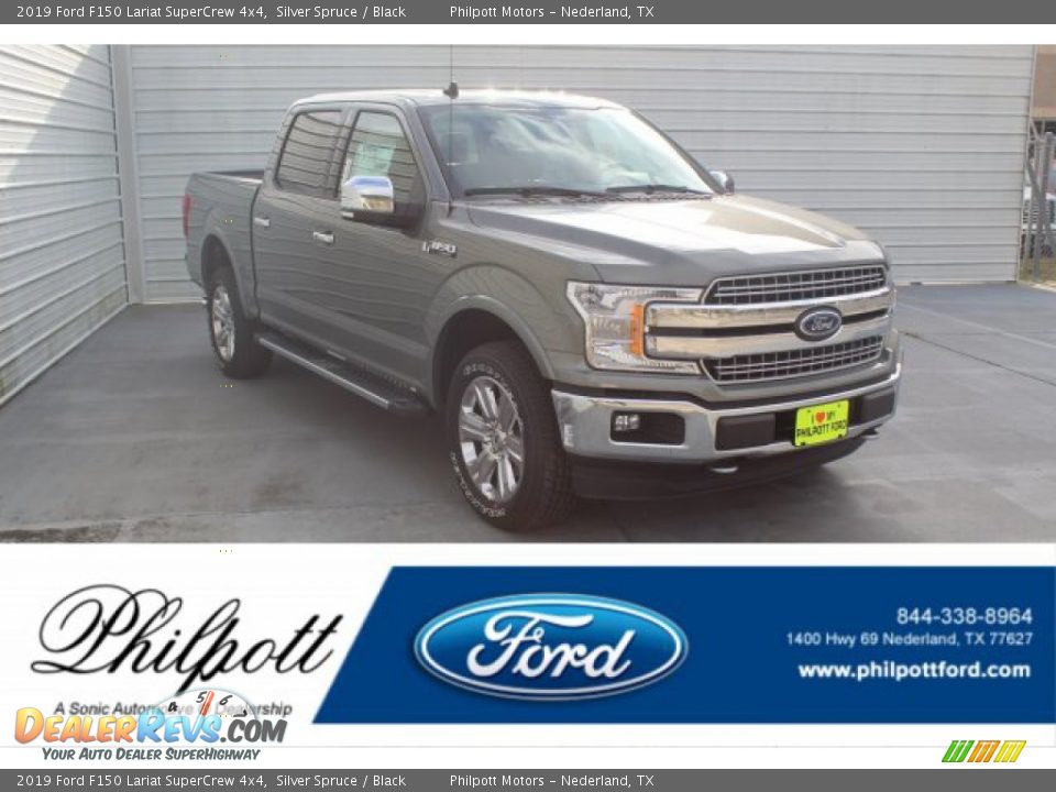 2019 Ford F150 Lariat SuperCrew 4x4 Silver Spruce / Black Photo #1