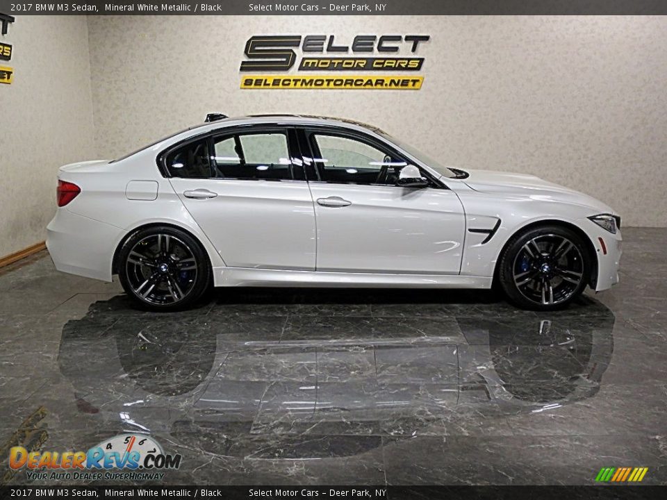 2017 BMW M3 Sedan Mineral White Metallic / Black Photo #4