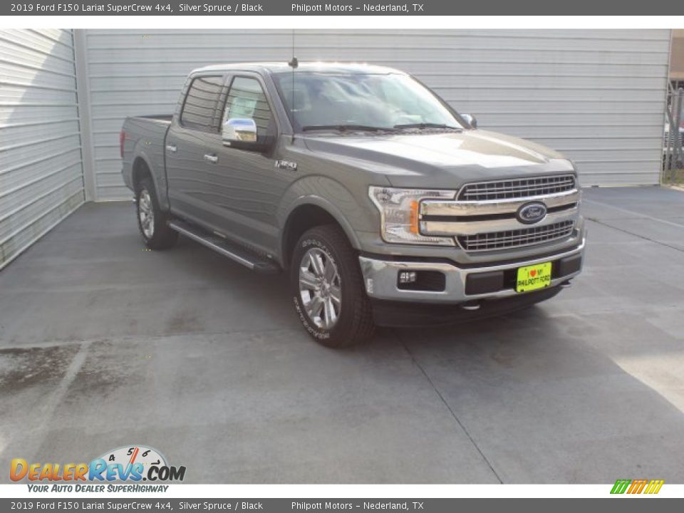 2019 Ford F150 Lariat SuperCrew 4x4 Silver Spruce / Black Photo #2