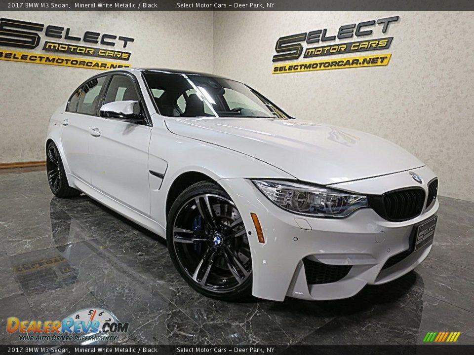 2017 BMW M3 Sedan Mineral White Metallic / Black Photo #9