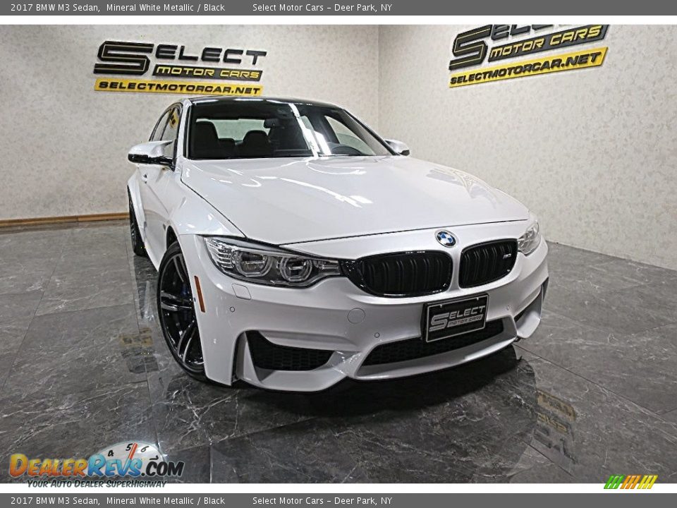 2017 BMW M3 Sedan Mineral White Metallic / Black Photo #10