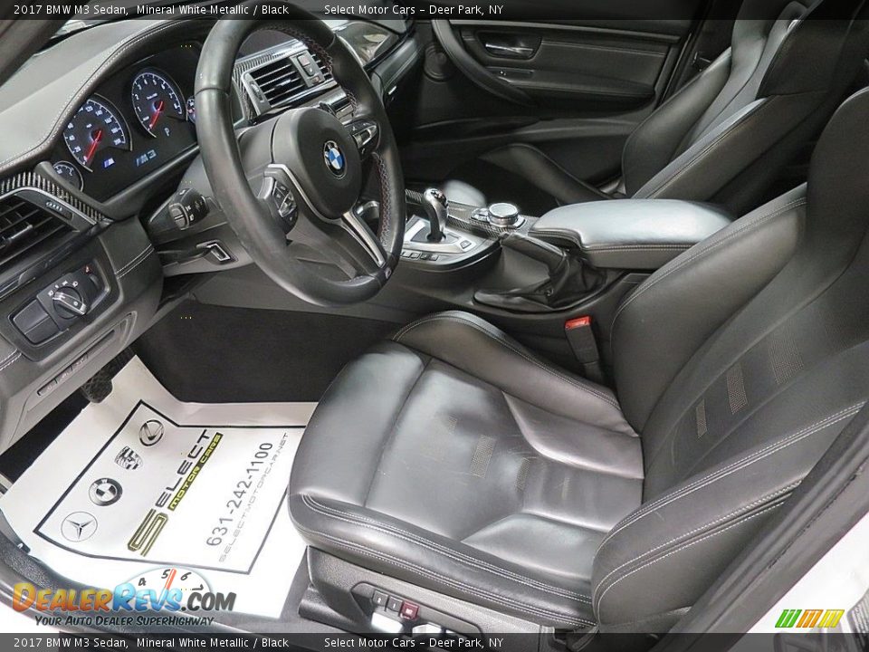 2017 BMW M3 Sedan Mineral White Metallic / Black Photo #13
