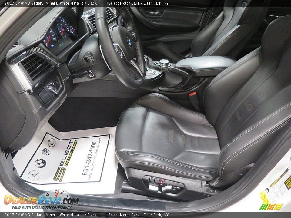 2017 BMW M3 Sedan Mineral White Metallic / Black Photo #14