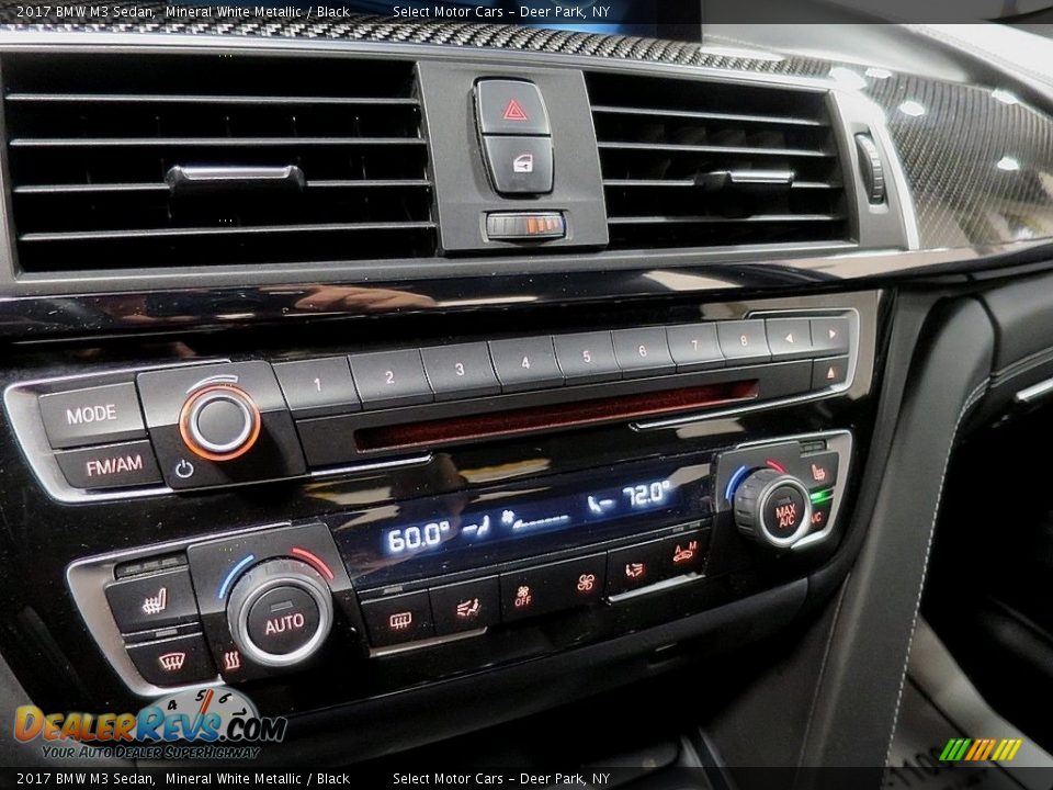 2017 BMW M3 Sedan Mineral White Metallic / Black Photo #24