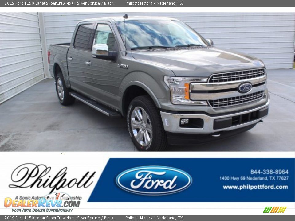 2019 Ford F150 Lariat SuperCrew 4x4 Silver Spruce / Black Photo #1