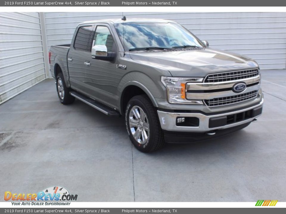 2019 Ford F150 Lariat SuperCrew 4x4 Silver Spruce / Black Photo #2