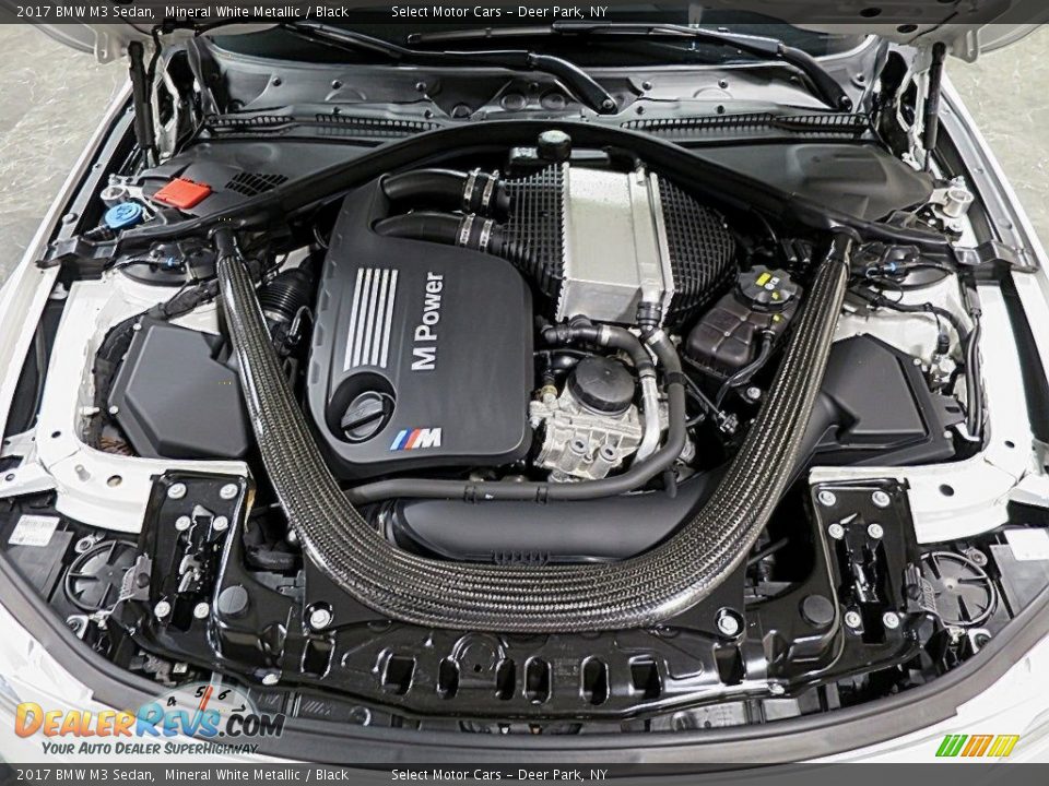 2017 BMW M3 Sedan Mineral White Metallic / Black Photo #31