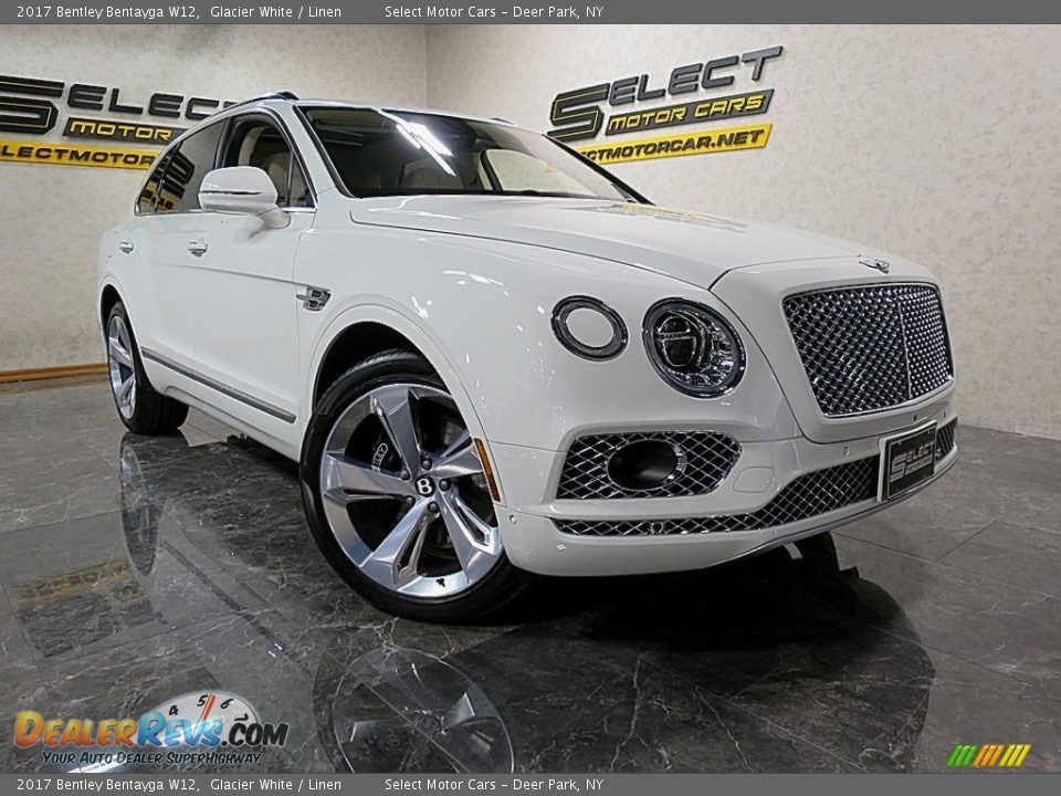 2017 Bentley Bentayga W12 Glacier White / Linen Photo #8