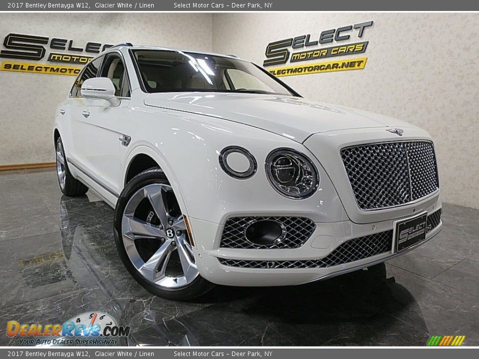 2017 Bentley Bentayga W12 Glacier White / Linen Photo #9