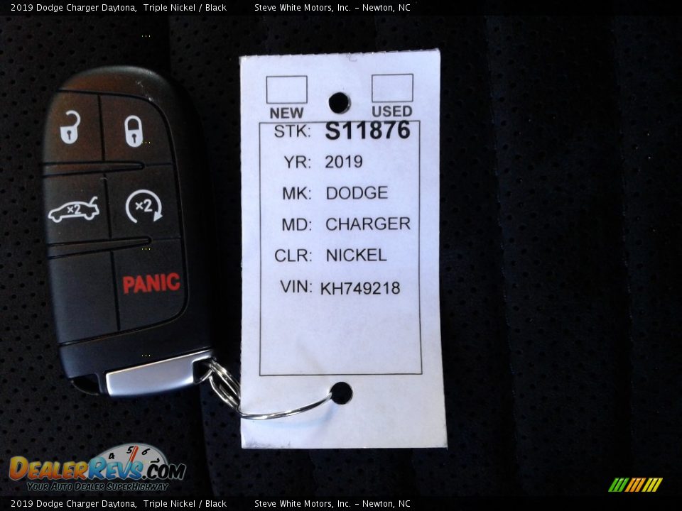 2019 Dodge Charger Daytona Triple Nickel / Black Photo #33