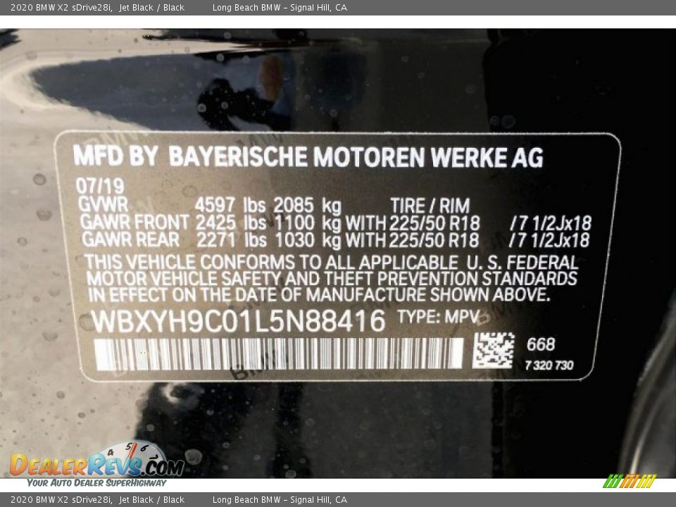 2020 BMW X2 sDrive28i Jet Black / Black Photo #11