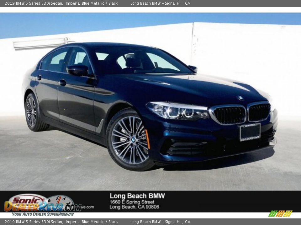 2019 BMW 5 Series 530i Sedan Imperial Blue Metallic / Black Photo #1