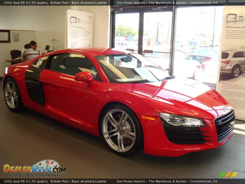 2009 Audi R8 4.2 FSI quattro Brilliant Red / Black Alcantara/Leather Photo #1