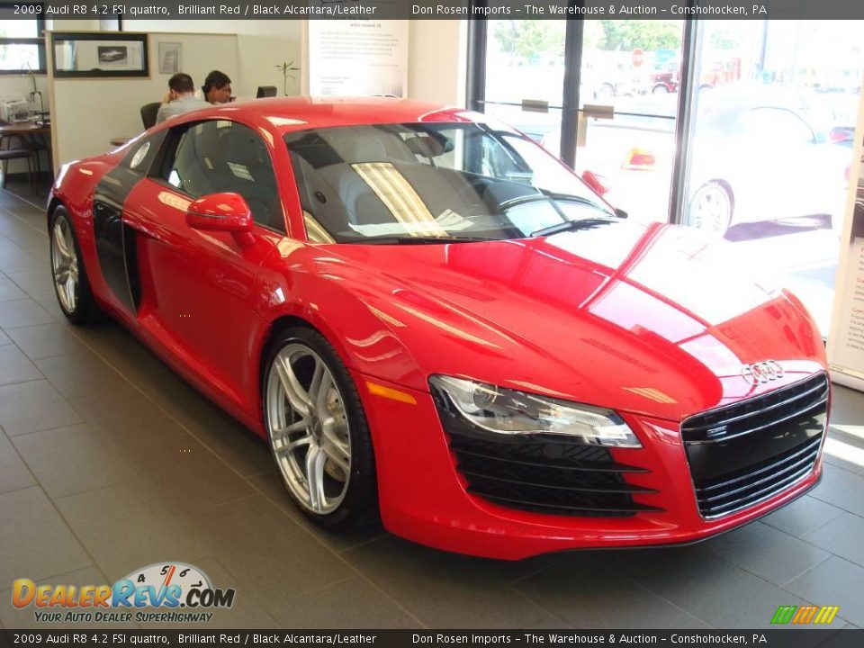 2009 Audi R8 4.2 FSI quattro Brilliant Red / Black Alcantara/Leather Photo #2