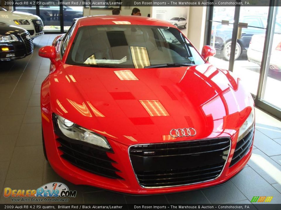 2009 Audi R8 4.2 FSI quattro Brilliant Red / Black Alcantara/Leather Photo #3