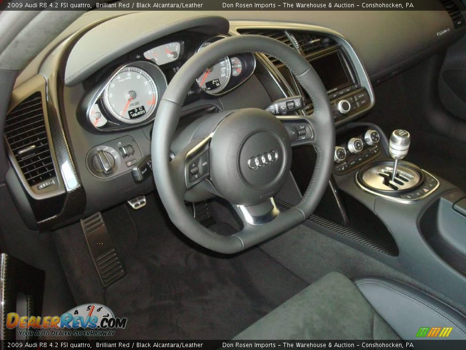 2009 Audi R8 4.2 FSI quattro Brilliant Red / Black Alcantara/Leather Photo #6