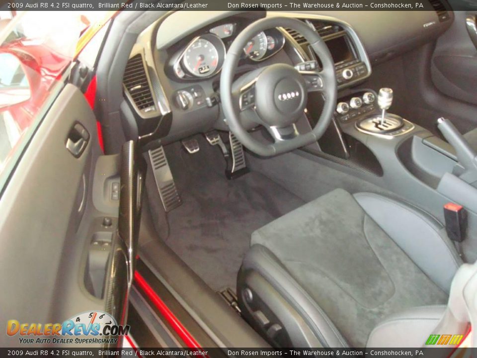 2009 Audi R8 4.2 FSI quattro Brilliant Red / Black Alcantara/Leather Photo #7