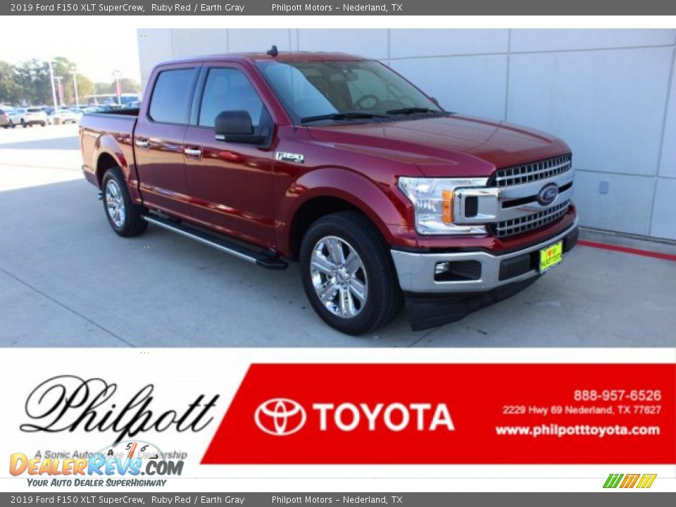 2019 Ford F150 XLT SuperCrew Ruby Red / Earth Gray Photo #1