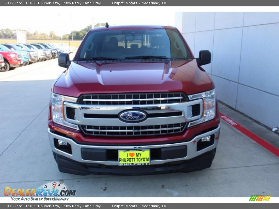 2019 Ford F150 XLT SuperCrew Ruby Red / Earth Gray Photo #3