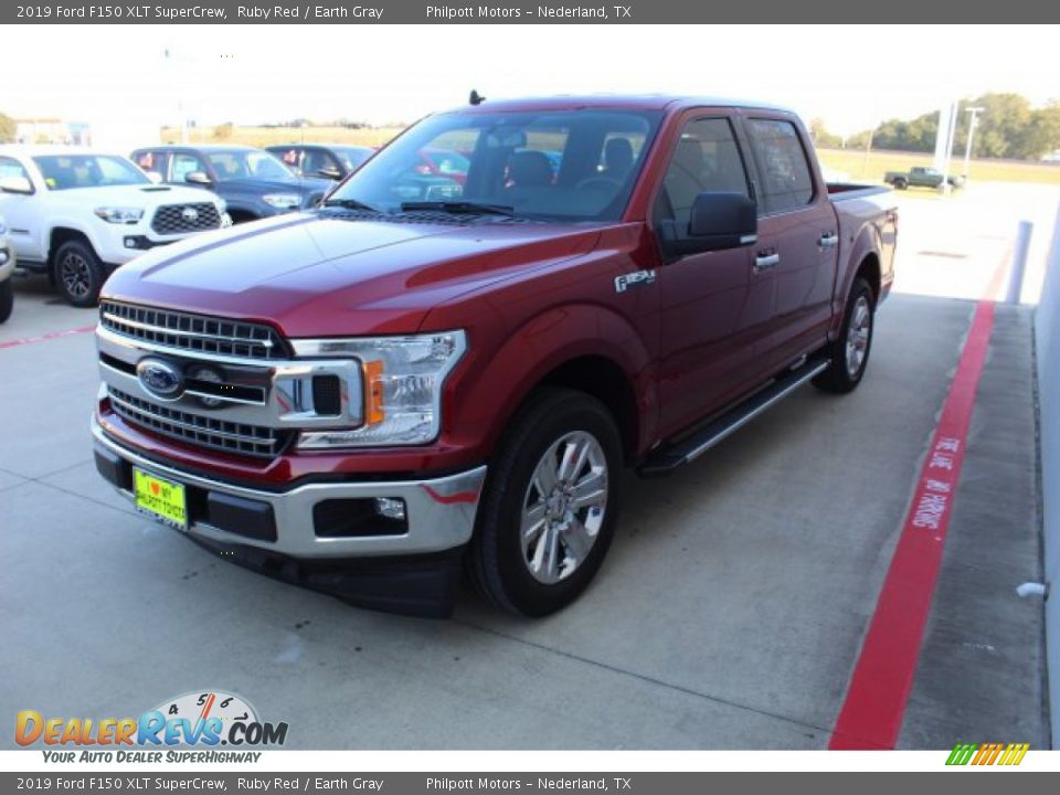 2019 Ford F150 XLT SuperCrew Ruby Red / Earth Gray Photo #4