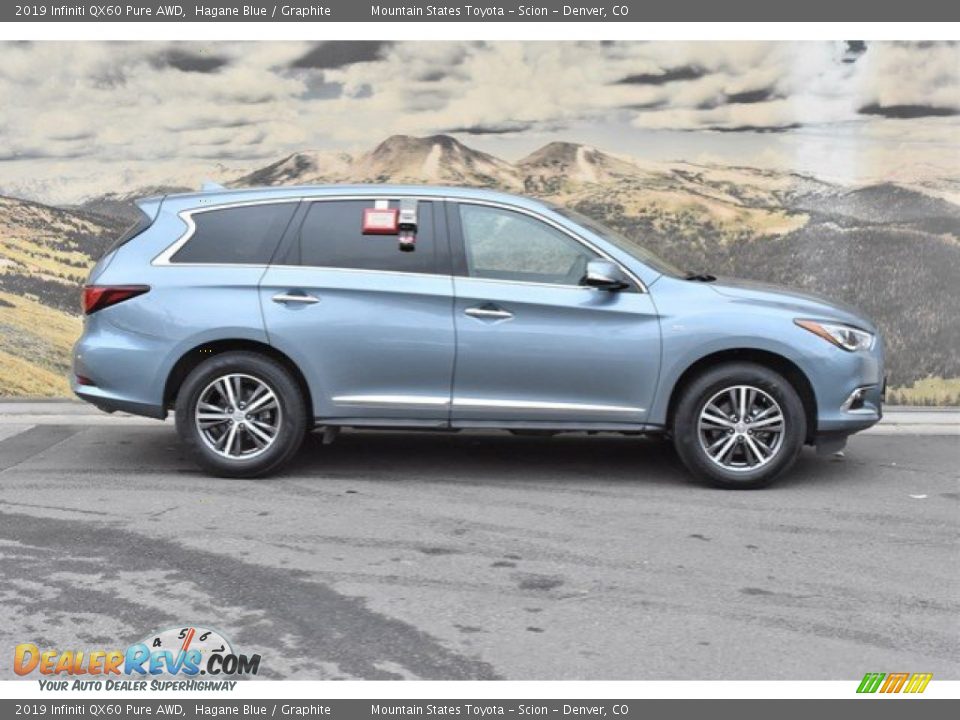 Hagane Blue 2019 Infiniti QX60 Pure AWD Photo #2