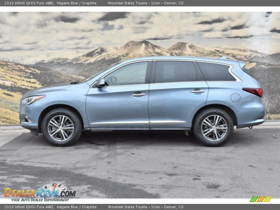 2019 Infiniti QX60 Pure AWD Hagane Blue / Graphite Photo #6