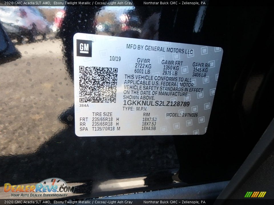 2020 GMC Acadia SLT AWD Ebony Twilight Metallic / Cocoa/­Light Ash Gray Photo #11