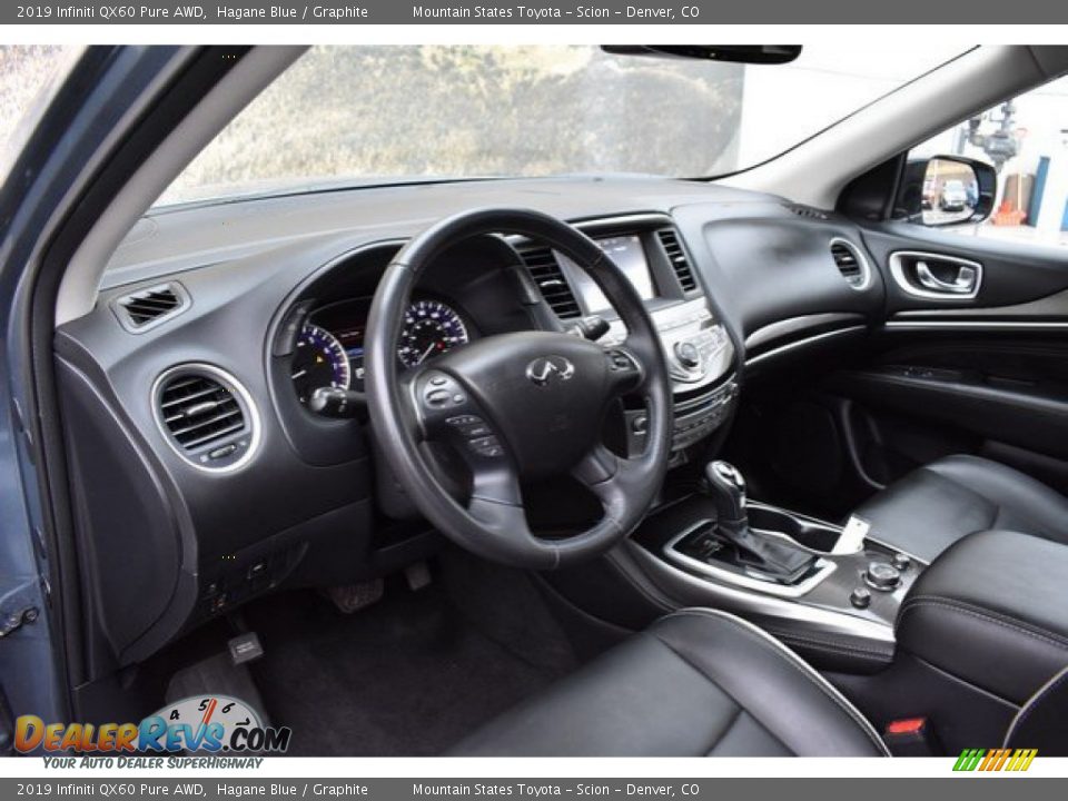 2019 Infiniti QX60 Pure AWD Hagane Blue / Graphite Photo #10