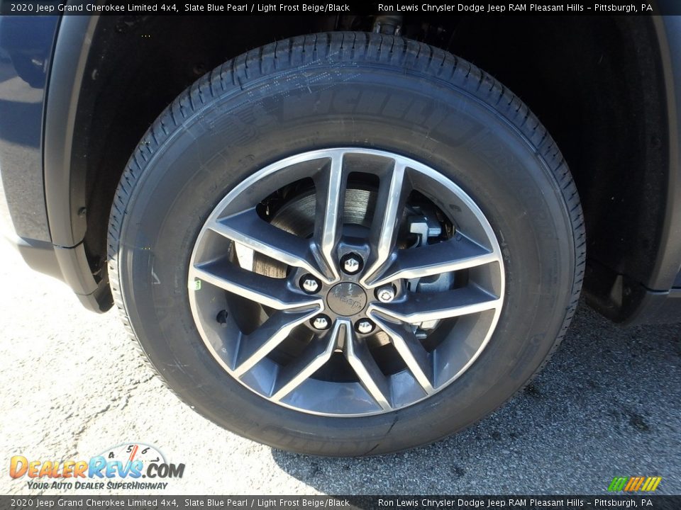 2020 Jeep Grand Cherokee Limited 4x4 Slate Blue Pearl / Light Frost Beige/Black Photo #10