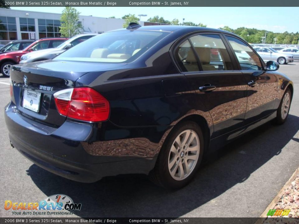 2006 BMW 3 Series 325i Sedan Monaco Blue Metallic / Beige Photo #6