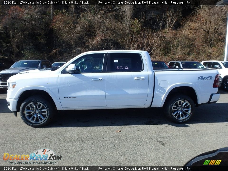 2020 Ram 1500 Laramie Crew Cab 4x4 Bright White / Black Photo #2