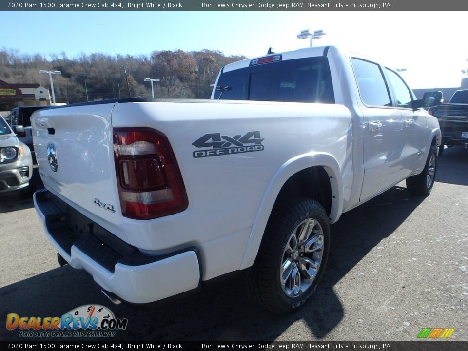2020 Ram 1500 Laramie Crew Cab 4x4 Bright White / Black Photo #6