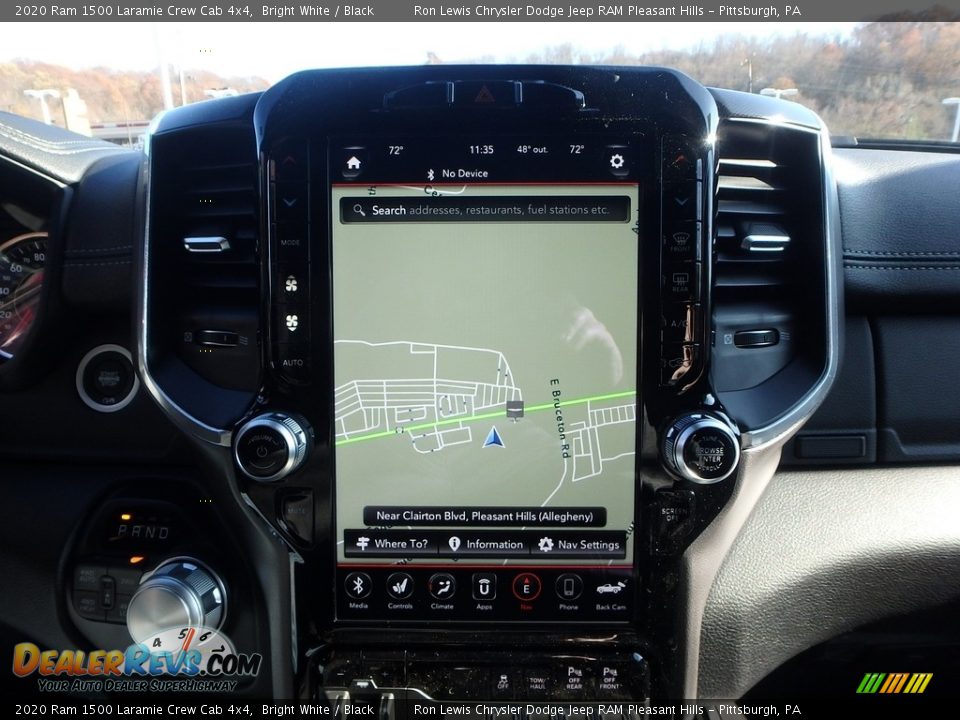 2020 Ram 1500 Laramie Crew Cab 4x4 Bright White / Black Photo #17