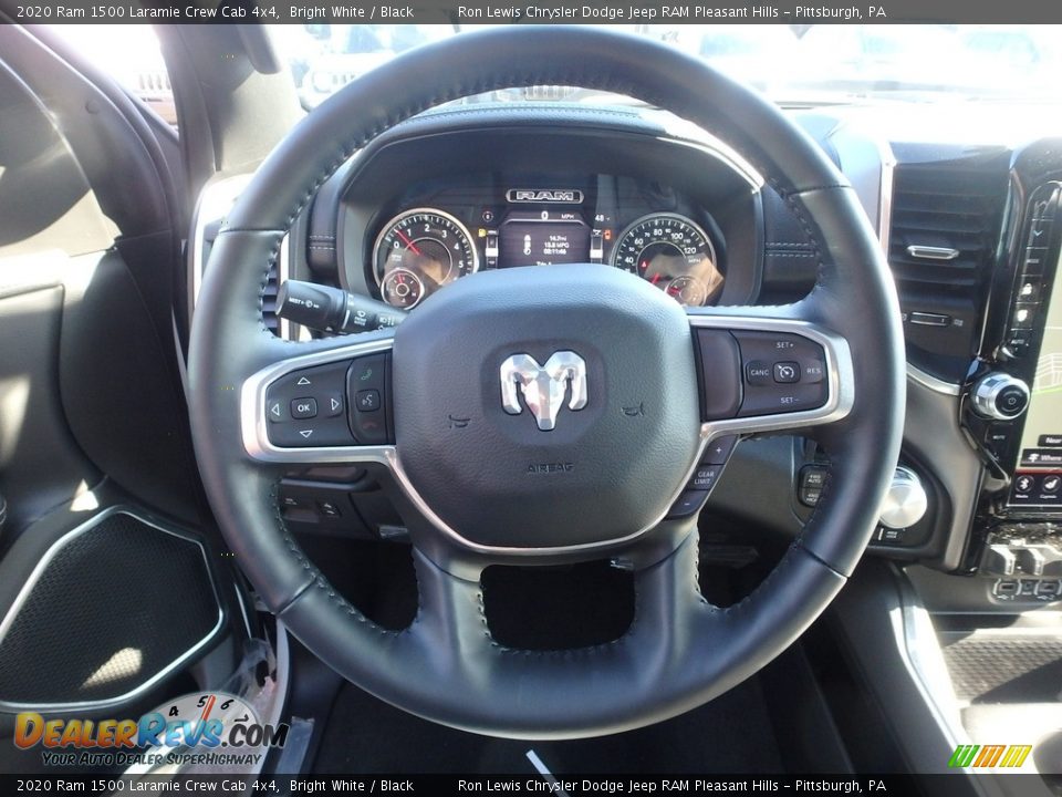 2020 Ram 1500 Laramie Crew Cab 4x4 Bright White / Black Photo #18