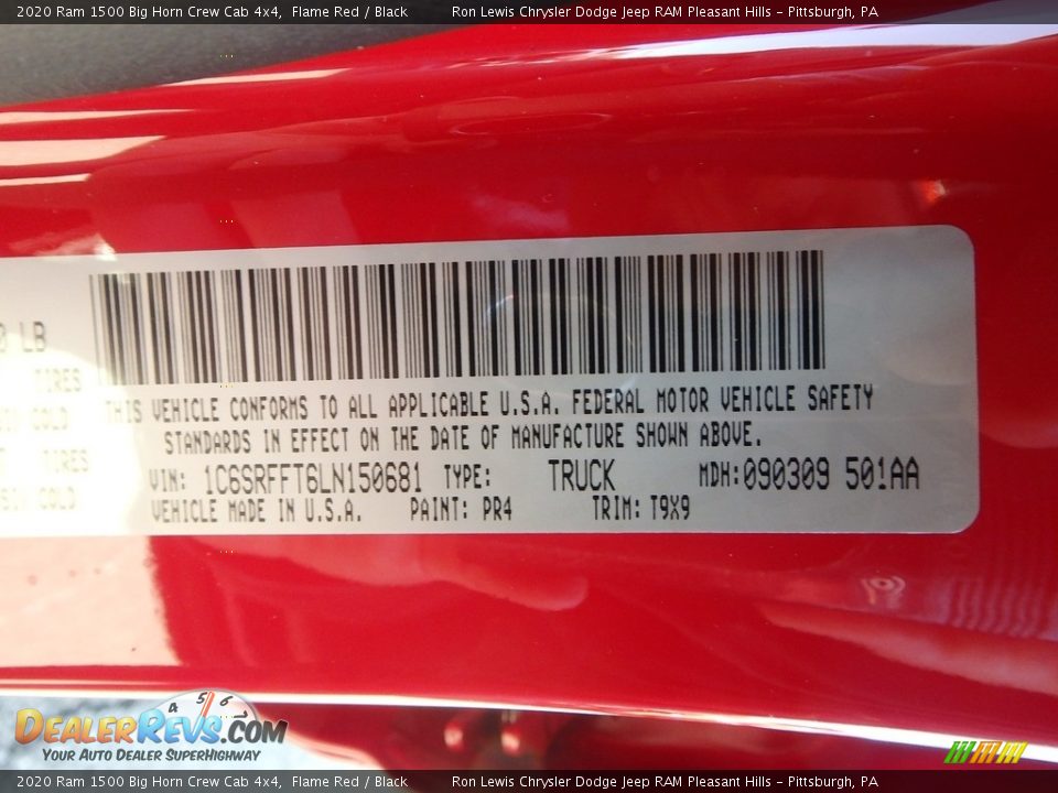 2020 Ram 1500 Big Horn Crew Cab 4x4 Flame Red / Black Photo #15