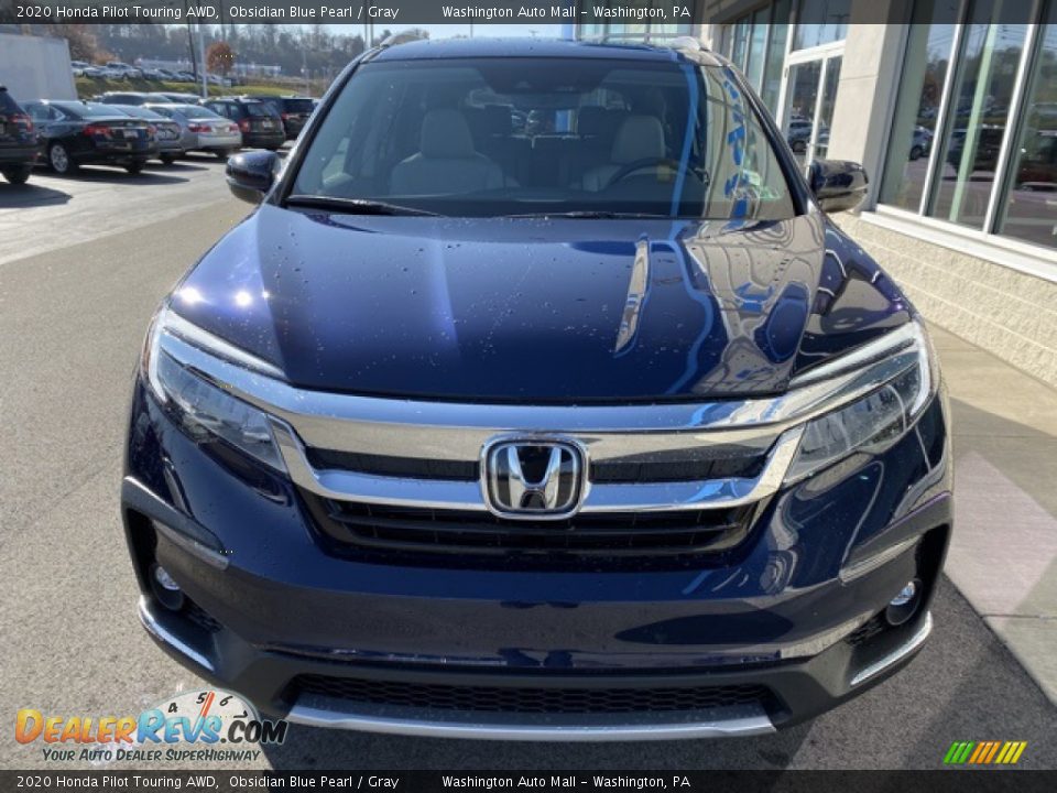 2020 Honda Pilot Touring AWD Obsidian Blue Pearl / Gray Photo #3