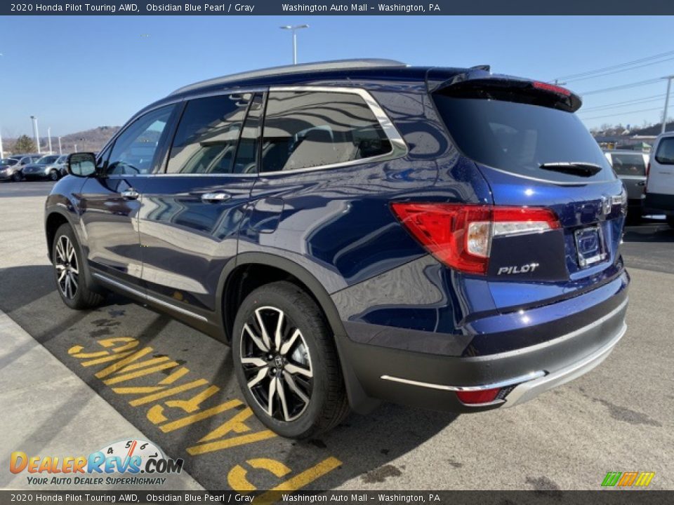 2020 Honda Pilot Touring AWD Obsidian Blue Pearl / Gray Photo #5