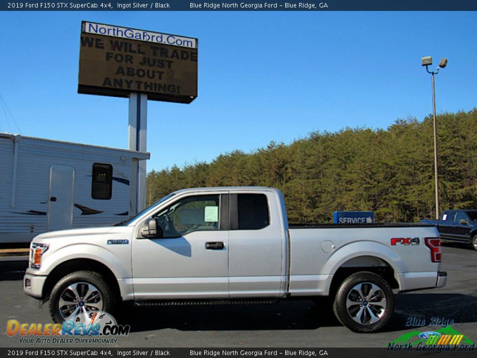 2019 Ford F150 STX SuperCab 4x4 Ingot Silver / Black Photo #2