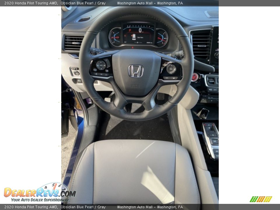 2020 Honda Pilot Touring AWD Obsidian Blue Pearl / Gray Photo #13