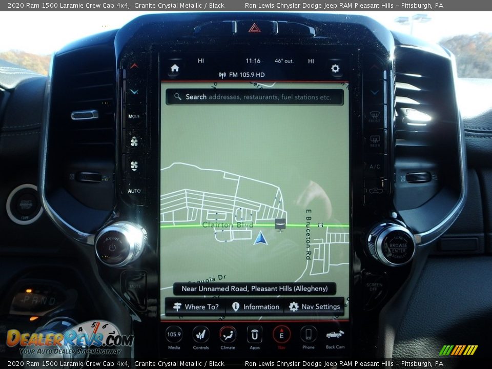 2020 Ram 1500 Laramie Crew Cab 4x4 Granite Crystal Metallic / Black Photo #17