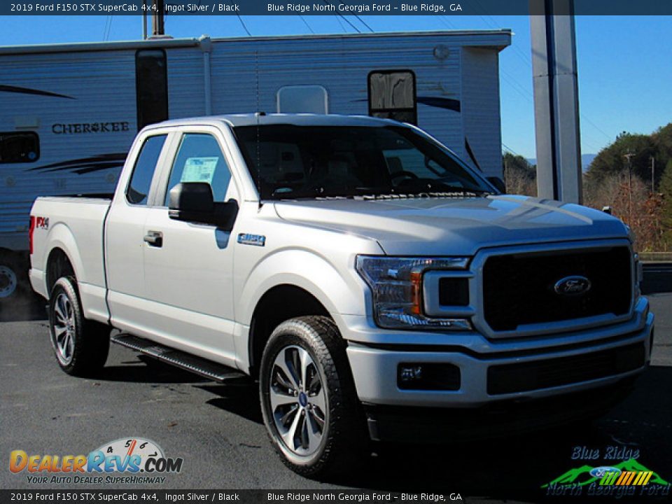 2019 Ford F150 STX SuperCab 4x4 Ingot Silver / Black Photo #7