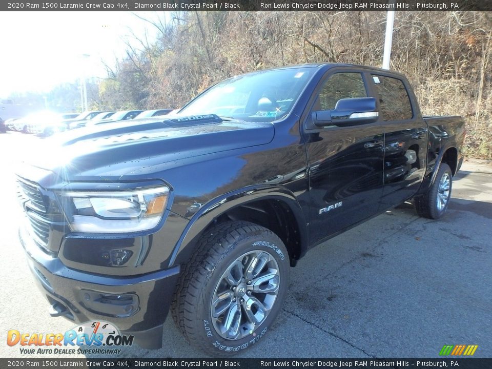 2020 Ram 1500 Laramie Crew Cab 4x4 Diamond Black Crystal Pearl / Black Photo #1