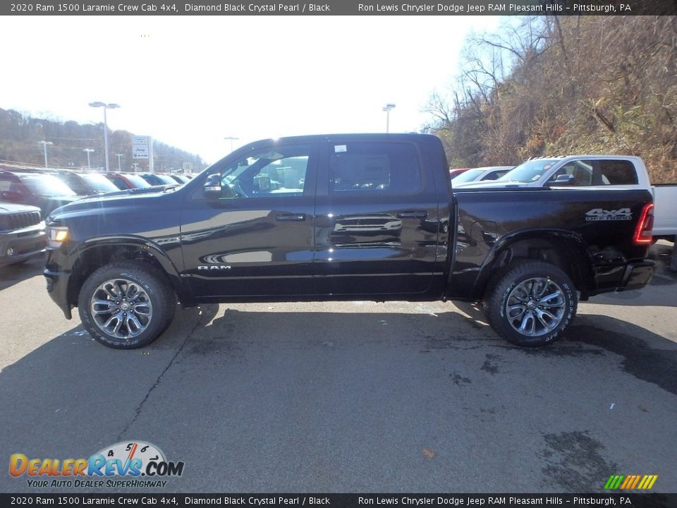 2020 Ram 1500 Laramie Crew Cab 4x4 Diamond Black Crystal Pearl / Black Photo #2