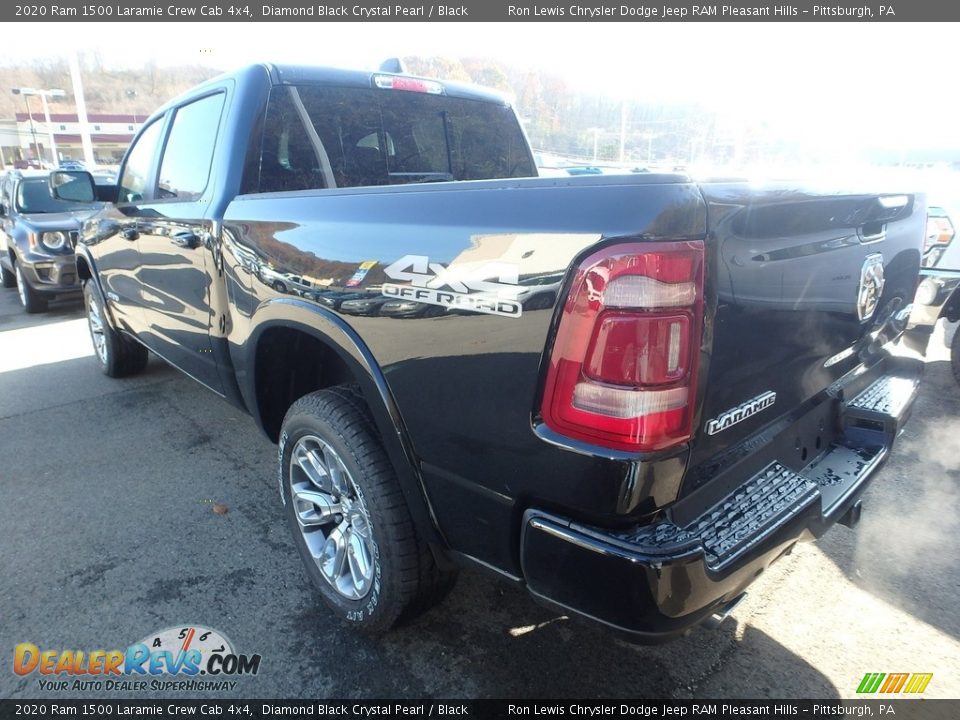 2020 Ram 1500 Laramie Crew Cab 4x4 Diamond Black Crystal Pearl / Black Photo #3