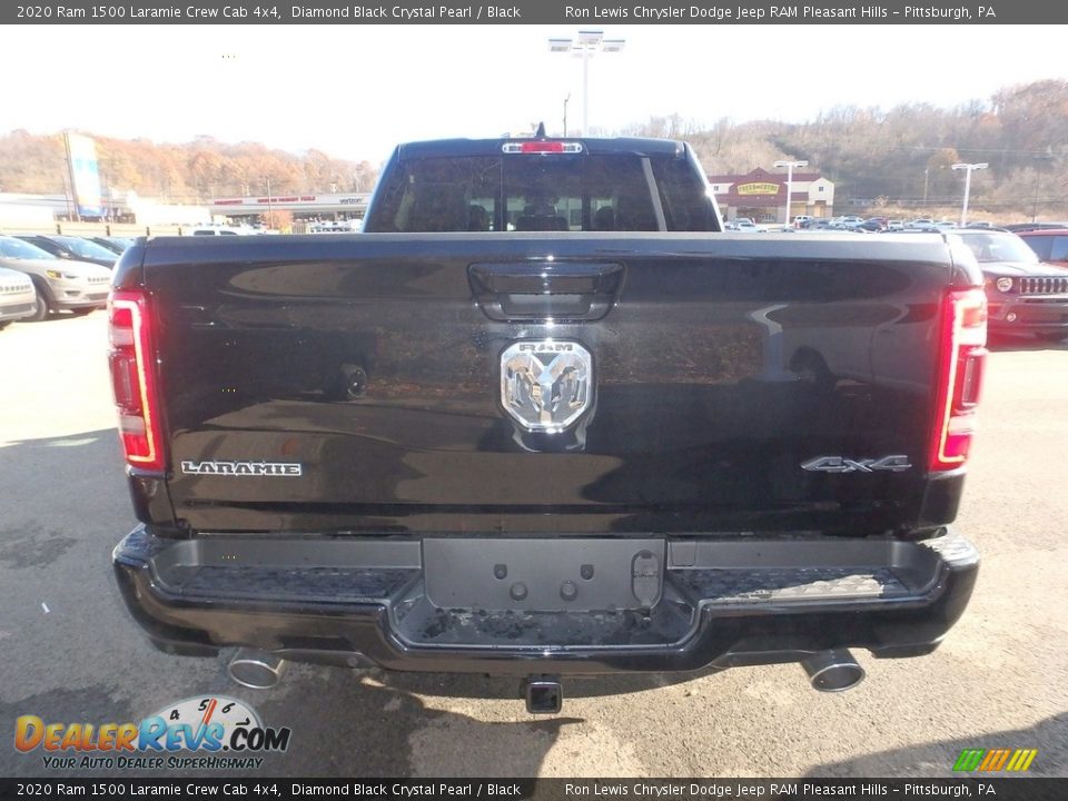 2020 Ram 1500 Laramie Crew Cab 4x4 Diamond Black Crystal Pearl / Black Photo #4