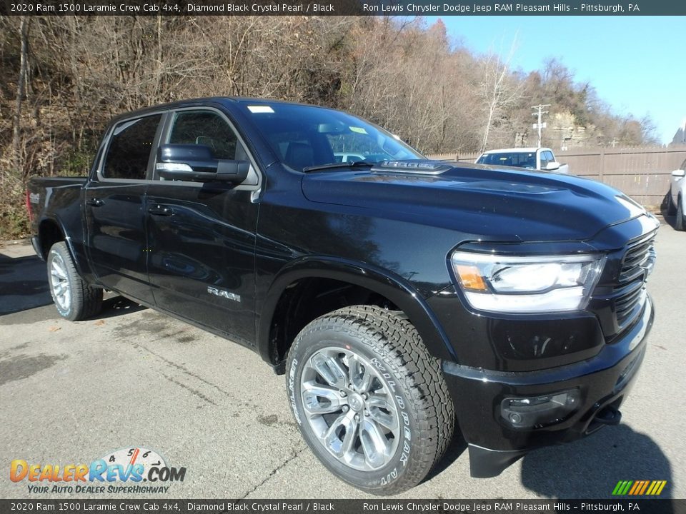 2020 Ram 1500 Laramie Crew Cab 4x4 Diamond Black Crystal Pearl / Black Photo #8
