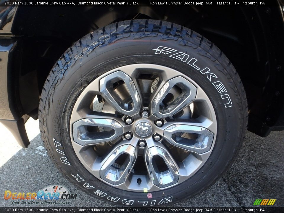 2020 Ram 1500 Laramie Crew Cab 4x4 Diamond Black Crystal Pearl / Black Photo #10