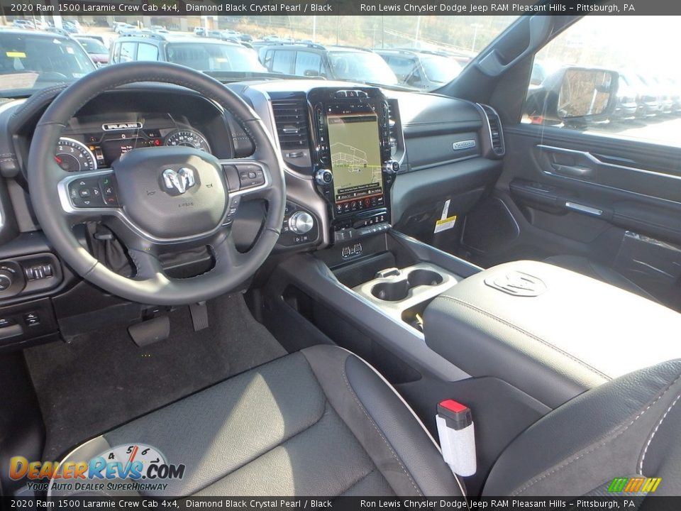 2020 Ram 1500 Laramie Crew Cab 4x4 Diamond Black Crystal Pearl / Black Photo #13